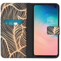 imoshion Design Softcase Bookcase Samsung Galaxy S10 - Golden Leaves