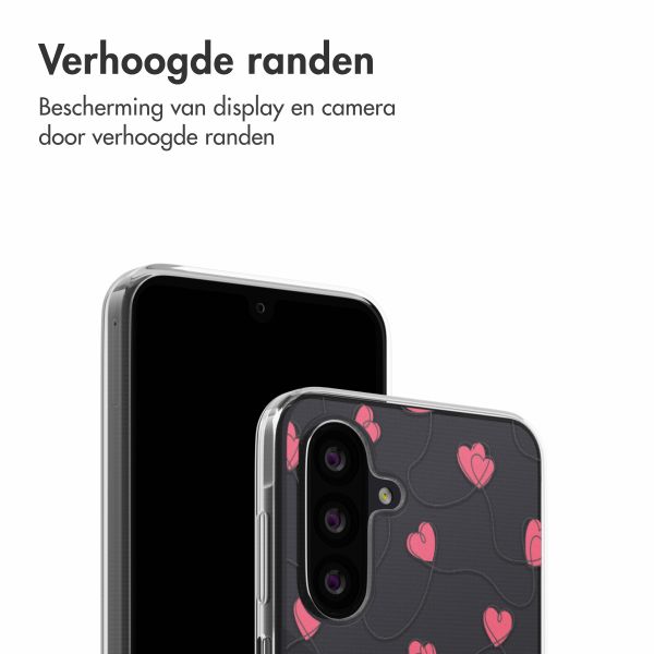 imoshion  Design hoesje Samsung Galaxy A26 - Dusty Rose Connected Hearts