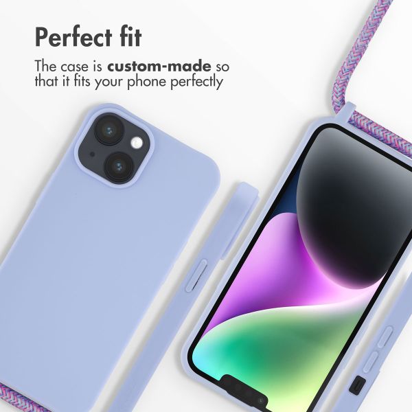 imoshion Siliconen hoesje met koord Apple iPhone 14 - Paars