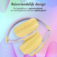 imoshion Draadloze Kinderkoptelefoon LED Light - Decibelbegrenzer - Met AUX kabel - Lavender Lilac / Yellow