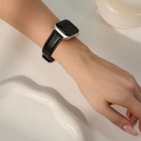 Burga Genuine Leather Band Apple Watch Series 1 - 11 / SE / Ultra (44/45/46/49 mm) - Don't Text / Silver