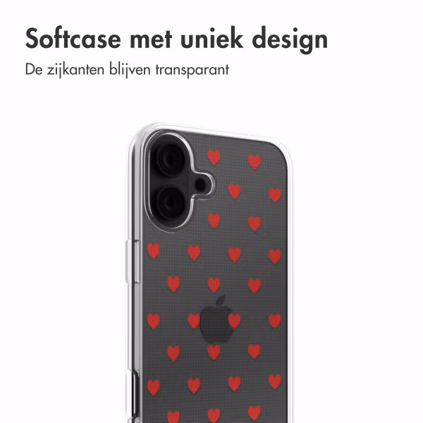 imoshion Design hoesje Apple iPhone 16 - Red Hearts