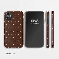 Selencia Vivid Back Cover Apple iPhone 11 - Happy Dots Chocolate