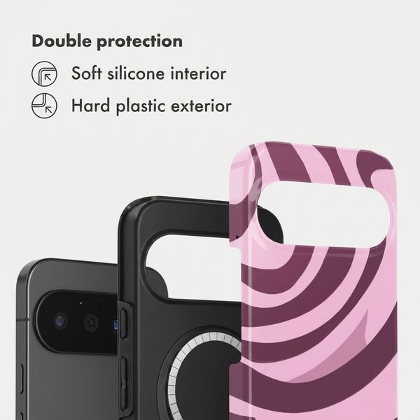 Selencia Vivid Case with MagSafe Google Pixel 11 - Wavy Swirl Pink Plum