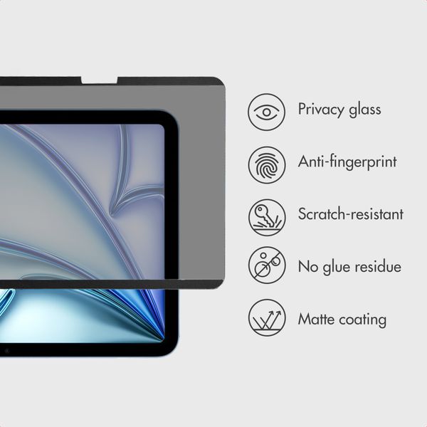 Accezz Magnetic privacy screen protector Apple iPad Air 11 inch (2026) M4 / (2025) M3 / (2024) M2