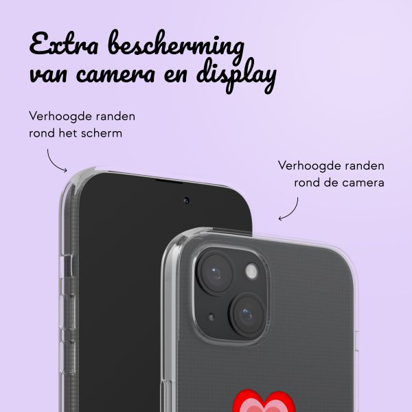 Hoesje met eigen foto en/of tekst Apple iPhone 15 - Hartje