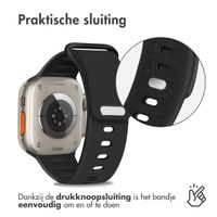 imoshion Siliconen bandje Apple Watch Series 1-10 / SE / Ultra (2) - 42/44/45/46/49 mm - Zwart