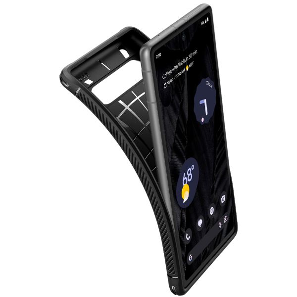 Spigen Rugged Armor Backcover Google Pixel 7a - Zwart