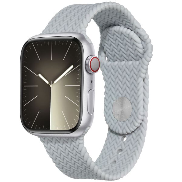 imoshion Siliconen geweven bandje Apple Watch Series 1 t/m 9 / SE (38/40/41 mm) | Series 10 (42 mm) - Grijs