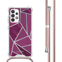 imoshion Design hoesje met koord Samsung Galaxy A53 - Bordeaux Graphic