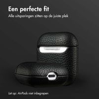 Accezz Echt Leren Case AirPods 1 / 2 - Zwart