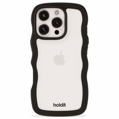 Holdit Wavy Case iPhone 16 Pro - Black / Transparant