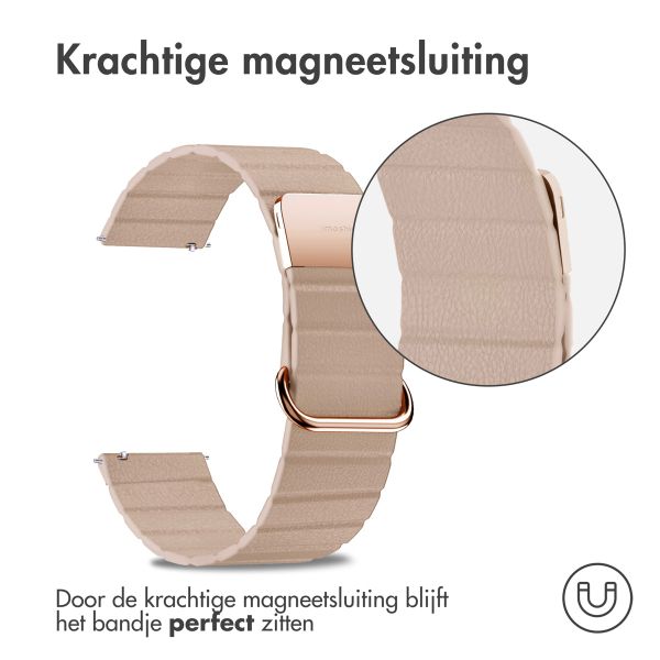 imoshion Magnetisch lederen bandje Samsung Galaxy Watch 7 40/44 mm - Beige