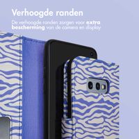 imoshion Design Bookcase Samsung Galaxy S10e - White Blue Stripes