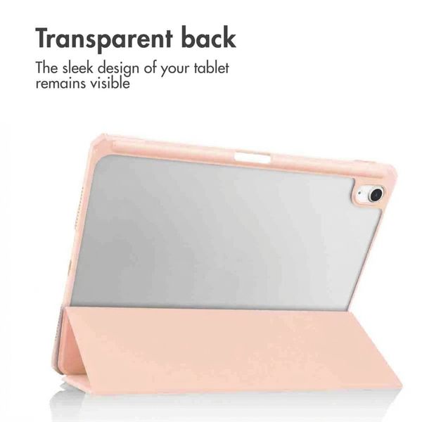 imoshion Trifold Hard Case Book Cover Apple iPad Air 11 inch (2026) M4 / (2025) M3 / (2024) M2 / Air 5 (2022) / Air 4 (2020) - Pink