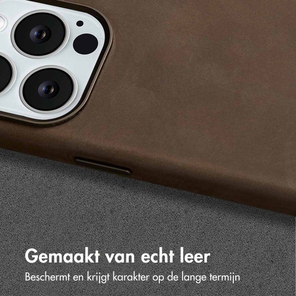 Accezz Vintage Leather Magsafe Backcover Apple iPhone 13 Pro - Rustic Brown