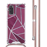 imoshion Design hoesje met koord Samsung Galaxy S20 - Bordeaux Graphic