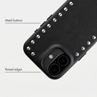 Selencia Studs Back Cover with MagSafe Apple iPhone 16 - Velvet Black