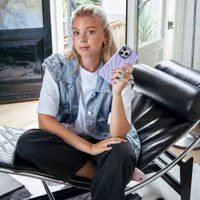 Selencia Vivid Backcover met MagSafe Apple iPhone 15 Pro - Zebra Light Pink Lilac