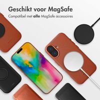 Accezz MagSafe Leather Backcover Apple iPhone 16 - Sienna Brown