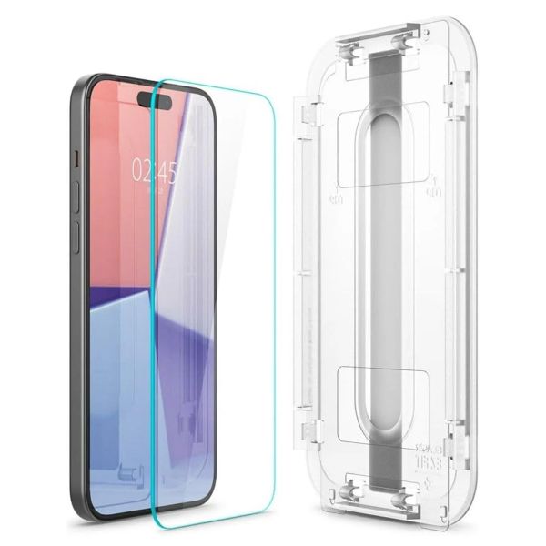 Spigen EZ Fit Glas.tR met Applicator - 1 pack Apple iPhone 15