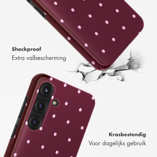 Selencia Vivid Backcover Samsung Galaxy S25 - Happy Dots Burgundy