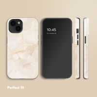 Selencia Vivid Back Cover Apple iPhone 14 - Golden Beige Marble