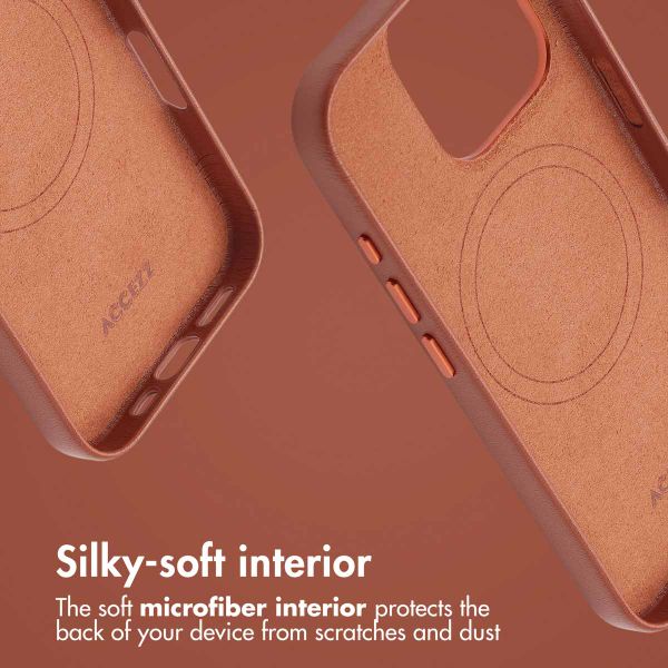 Accezz Leather Back Cover with MagSafe Apple iPhone 16 Pro - Sienna Brown