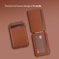 Accezz Leather Wallet with Stand - Compatible with MagSafe and Qi2 - Sienna Brown