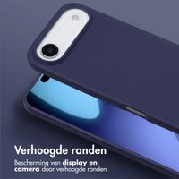Selencia Siliconen hoesje met afneembaar koord Apple iPhone Air - Donkerblauw