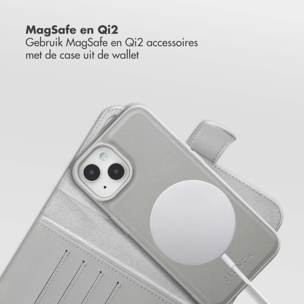 Selencia Olyn Uitneembare Bookcase met MagSafe Apple iPhone 14 / 13 - Grijs