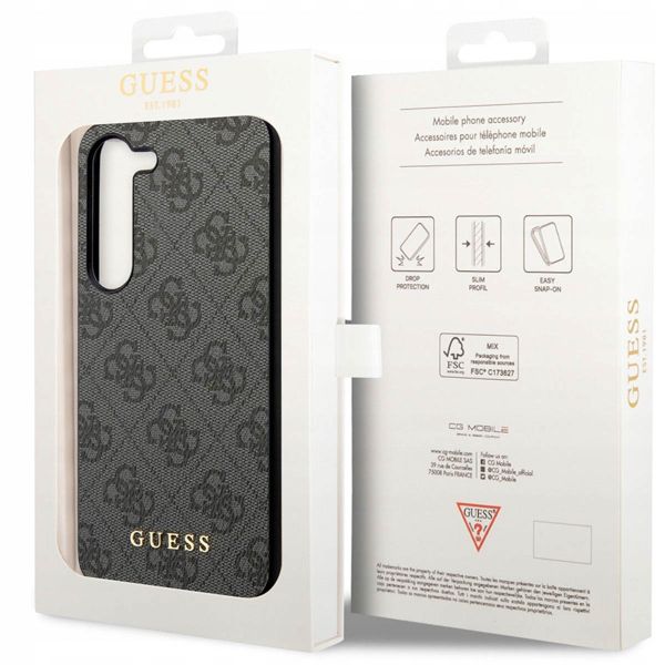 Guess 4G Classic Logo Backcover Charm Samsung Galaxy S24 Plus - Zwart