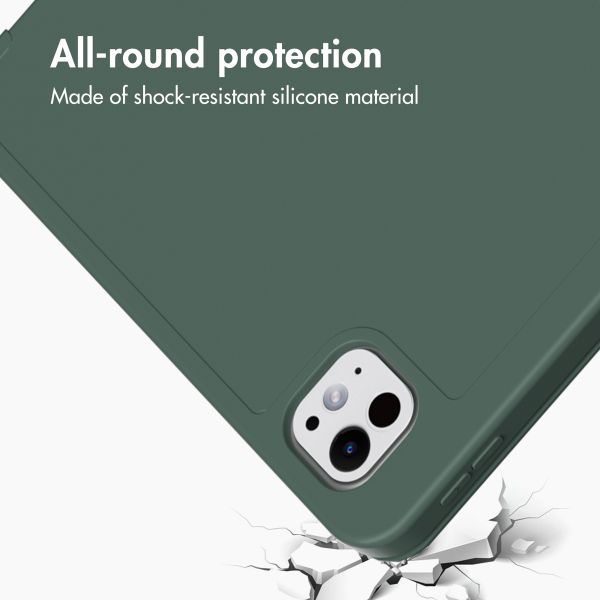 Accezz Smart Silicone Book Case Apple iPad Pro 13 (2025) M5 / (2024) M4 - Dark Green