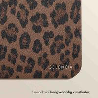 Selencia Sabi Kunstleren Muismat met Panterprint - 20 x 24 cm - Mocha Brown