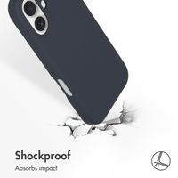 Accezz Liquid Silicone Back Cover with MagSafe Apple iPhone 16 - Dark Blue