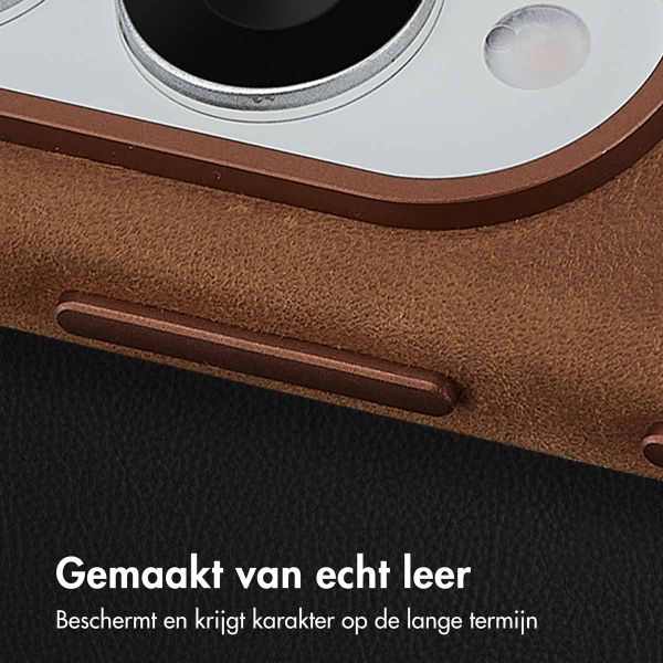 Accezz Vintage Leather Magsafe Backcover Samsung Galaxy S25 Edge - Tabacco Cognac