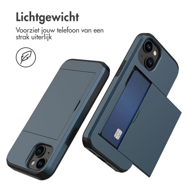 imoshion Backcover met pasjeshouder Apple iPhone 15 - Donkerblauw