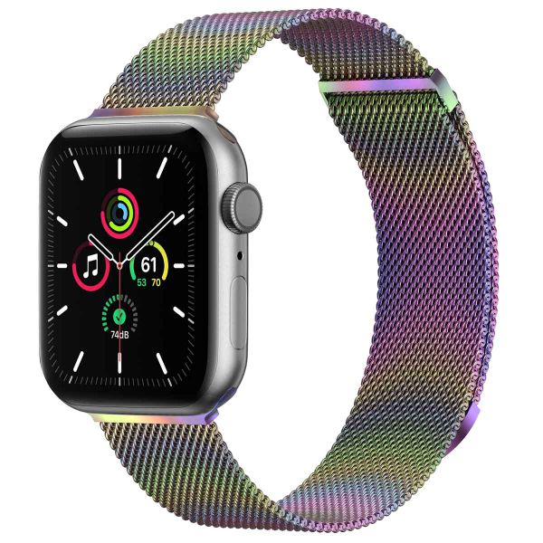 imoshion Milanees magnetisch bandje Apple Watch Series 1 t/m 9 / SE (38/40/41 mm) | Series 10 (42 mm) - Maat M - Galaxy