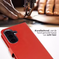 Selencia Echt Leren Bookcase Samsung Galaxy S26 Plus - Rood