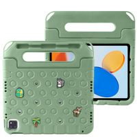 imoshion Kidsproof tablethoes met afneembare dolls Apple iPad 11 (2025) 11 inch A16 / iPad 10 (2022) 10.9 inch - Olive Green