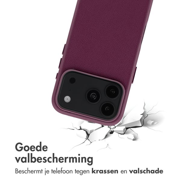 Accezz MagSafe Leather Backcover Apple iPhone 18 Pro Max / 17 Pro Max - Heath Purple