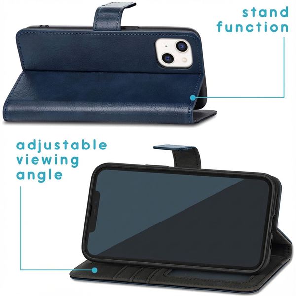 imoshion Luxury Bookcase Apple iPhone 13 Mini - Dark Blue