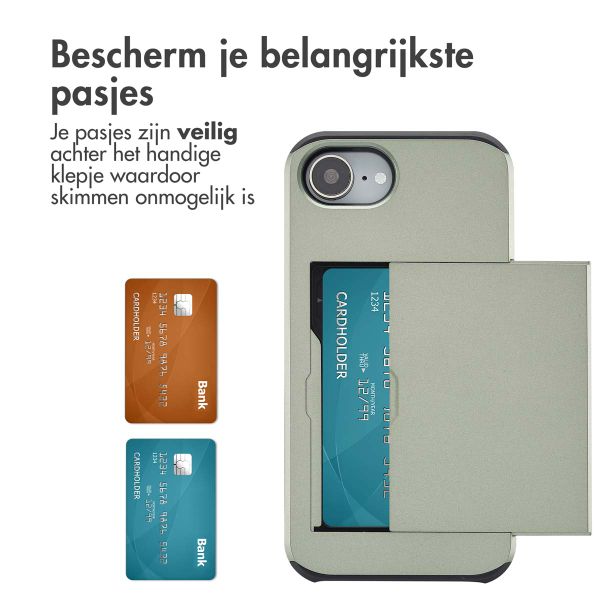 imoshion Backcover met pasjeshouder iPhone 16e - Groen