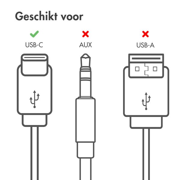 imoshion In-ear oordopjes - Bedrade oordopjes - Met USB-C aansluiting - Zwart