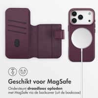 Accezz Leather Bookcase 2-in-1 met MagSafe Apple iPhone 17 Pro - Heath Purple