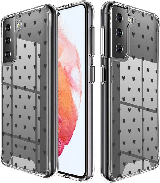 imoshion Design hoesje Samsung Galaxy S21 - Hearts All Over Black