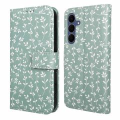 imoshion Design Bookcase Samsung Galaxy S25 FE - Smoke Green Flowers