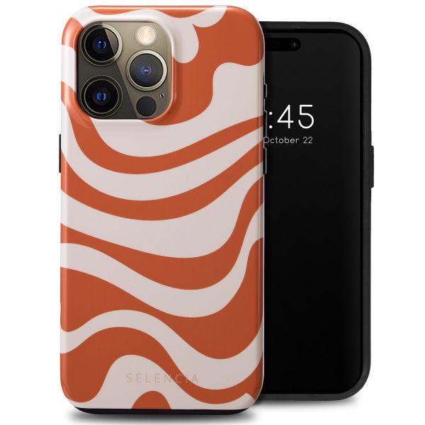 Selencia Vivid Tough Backcover iPhone 15 Pro Max - Dream Swirl Orange