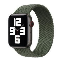 Apple Gevlochten solobandje Apple Watch | 44/45/46/49 mm - Maat 10 - Inverness Green