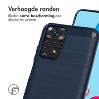 imoshion Brushed Backcover Xiaomi Redmi Note 11 (4G) / Note 11S (4G) - Donkerblauw